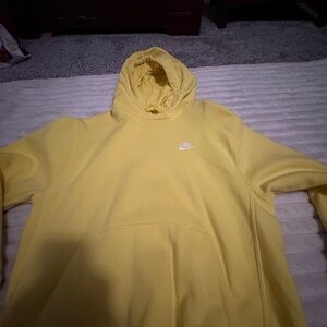Nike Men's Bright Yellow Hoodie